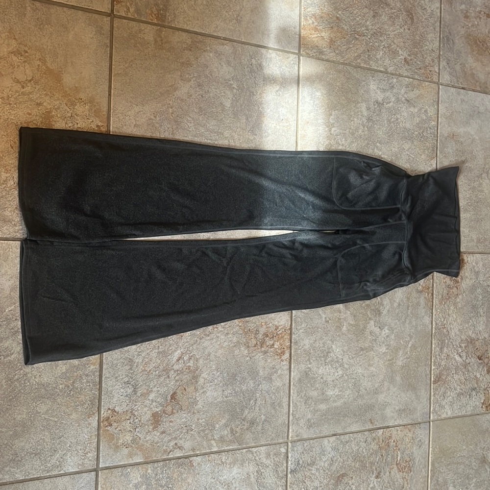 Halara In My Feels Super High Waisted Foldover Pocket Full Length Flare Leggings